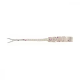   Mustad Aji Hellgramite 5,08cm Clear Purple Glitter Momeală de plastic 12 buc