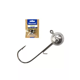   Mustad Ball Jig Head W/Keeper 2/0 15gr Jig Fej Kampóval 25db