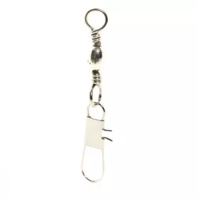  Mustad Barrel Swivel With Interlock Snap 1/0×B5 6 buc Agrafă rotativă