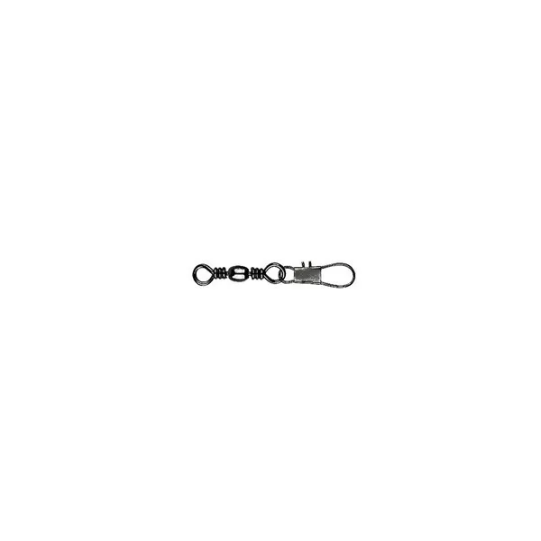 Mustad Barrel Swivel With Interlock Snap Black Nickel 5 Forgókapocs 10db