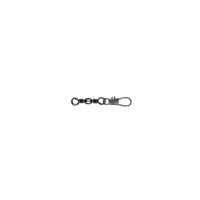   Mustad Barrel Swivel With Interlock Snap Black Nickel 2/0 Forgókapocs 6db