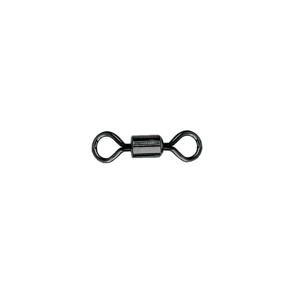 Mustad Rolling Swivel Round Eye 12 Black Nickel Forgó 10db