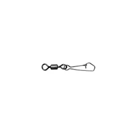   Mustad Rolling Swivel Round Eye With Hook Snap 2 Black Nickel Forgókapocs 10db
