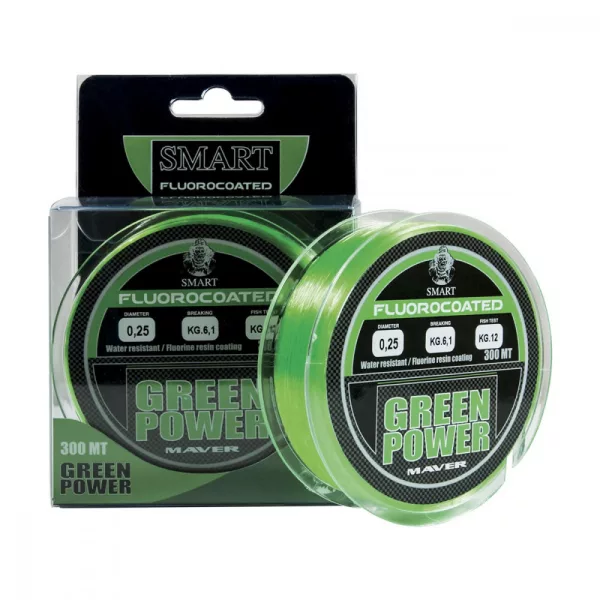 Maver Monof, Green Power Fluorine 300m 0,250mm Fir monofilament principal