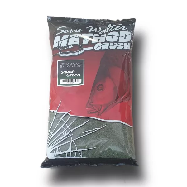 Serie Walter SW Method Crush 50/50 Squid-Green Nadă cu Făină de Pește 1kg