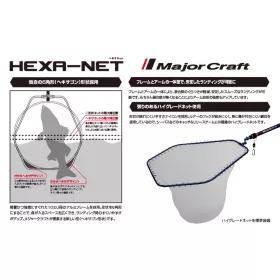 Major Craft Hexa Net Cap de minciog M 55x50cm Negru