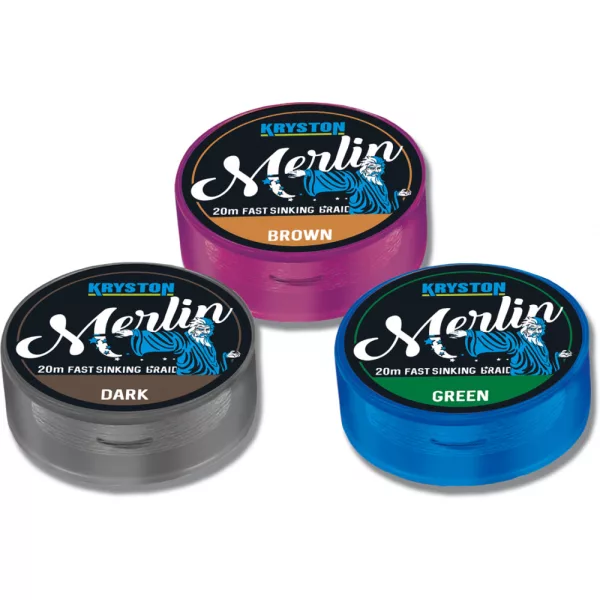 Kriston Merlin Fast Sinking Supple Braid 35Lbs 20m 0.62mm Fir de forfac împletit verde-Verde