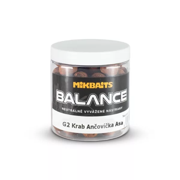MIKBAITS GANGSTER - BOILIES ECHILIBRAT - Sardină și rac și Asa 24mm 250 ml