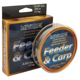   Mivardi Carp&Feeder 0,255mm 200m Fir Monofil Principal Maro Închis
