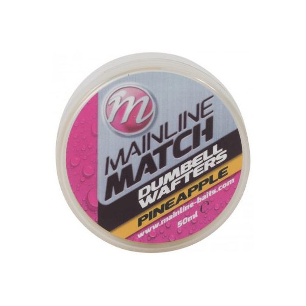 Mainline Match Dumbell Wafters 6 mm - Yellow - Pineapple - momeală de cârlig wafters