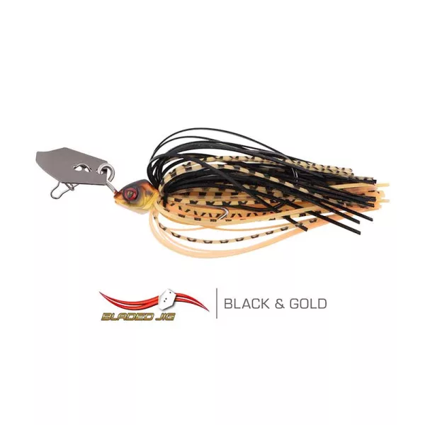 Fox Rage Bladed Jig 7gr Black & Gold Jig cu fustă