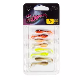   Fox Rage Micro Fry UV Mixed Colour Pack 4cm Momeală Plastică 8 buc