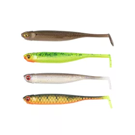   Fox Rage Mini Tiddler Mixed Colour Pack Loaded 7cm Momeală din plastic 4 buc