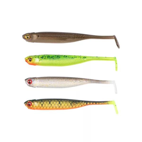 Fox Rage Mini Tiddler Mixed Colour Pack Loaded 7cm Momeală din plastic 4 buc
