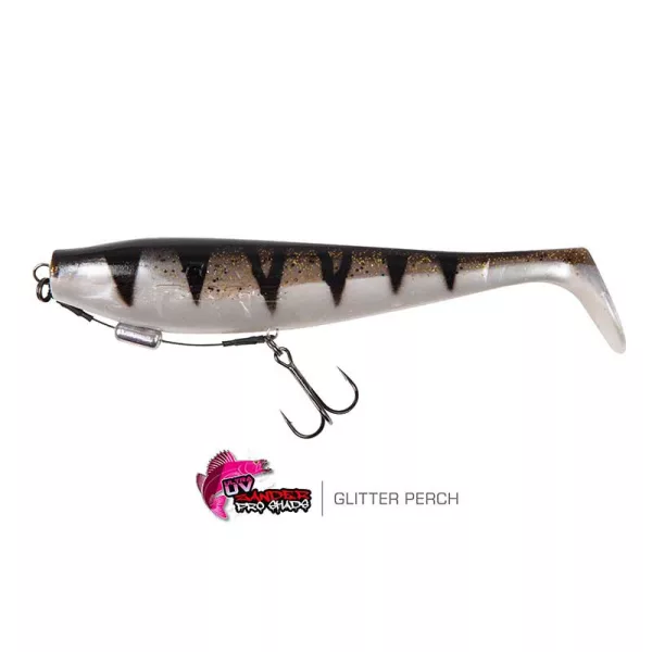 Fox Rage Zander Pro Shad 16cm Loaded UV Glitter Perch Shad de cauciuc