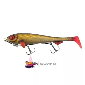   Fox Rage Super Slick Shad 18cm Loaded UV Golden Prey Nalucă din cauciuc