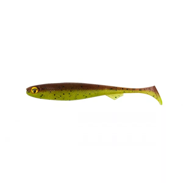 Fox Rage Slick Shad Ultra UV 9cm Green Pumpkin Momeală artificială din cauciuc