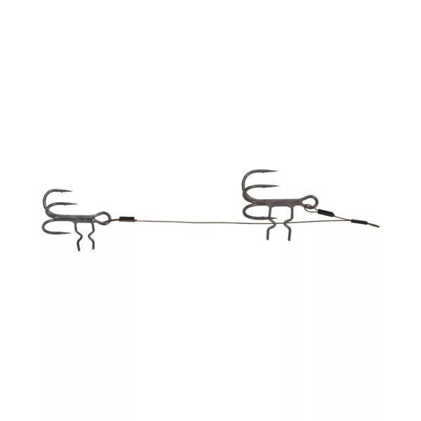 Stinger Dublu Fox Rage Strike Point 10cm și 5cm cu Cârlige Nr. 4 și Nr. 6 2 buc