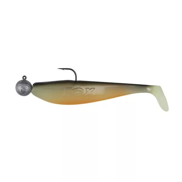 Fox Rage Bulk Loaded Zander Pro Shads UV Hot Olive 10cm 4/0 10gr Momeală de Plastic