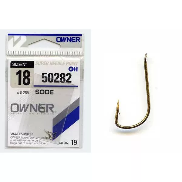 Owner Sode 50282 8 Cârlig pentru plătică, cu paletă, cu barbă 14 buc