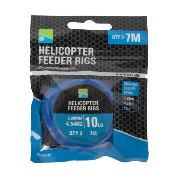 Preston Helicopter Feeder Rigs Montură Feeder 0,28mm 7m 3 buc.