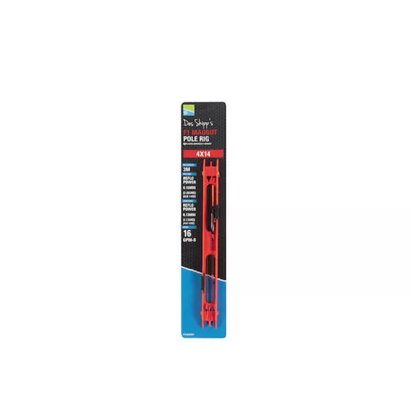 Preston F1 Maggot Pole Rig Montură completă pentru vargă 4x14