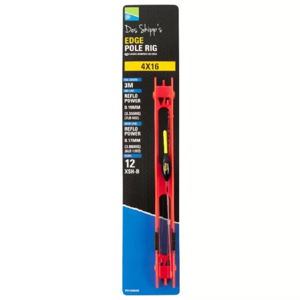 Preston 4x16 Edge Pole Rig Montură gata făcută pentru rubeană