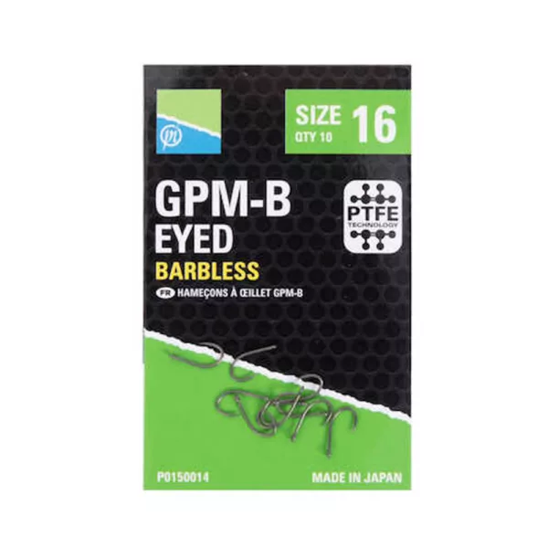 Preston GPMB Hooks 18 cu ochet, cârlig fără barbă 10buc