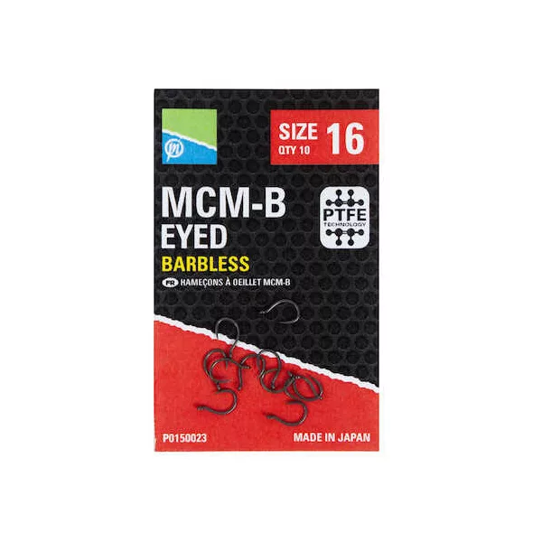 Preston McmB Hooks 14 Cârlig cu ochet, fără barbă 10db