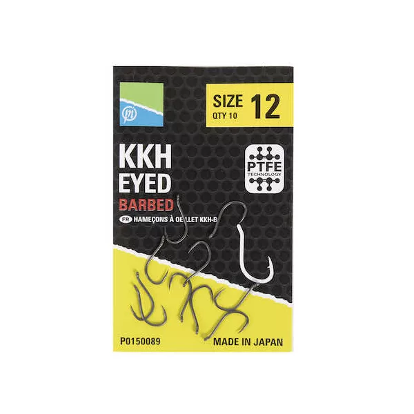 Preston KKH Barbed 12 cu ochet, cârlig cu barbă 10buc