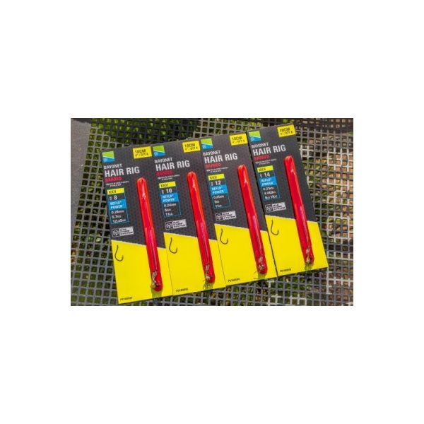 Preston 10 cm Bayonet Hair Rigs Cârlig legat 10 KKH