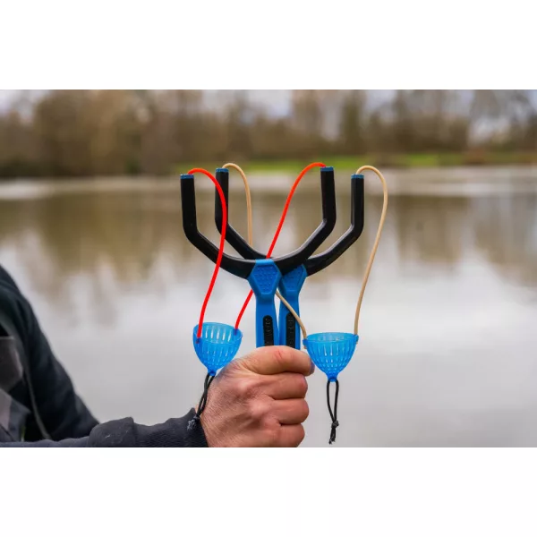 Preston Large Dura Slip Catapult M/H Elastic și Coș de Rezervă pentru Praștie
