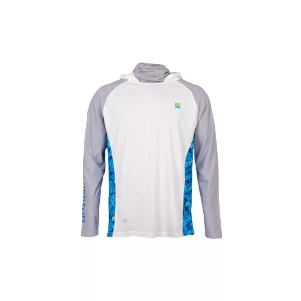 Preston Performance Hooded Sun Shirt UPF-40 Tricou cu mânecă lungă 2XL