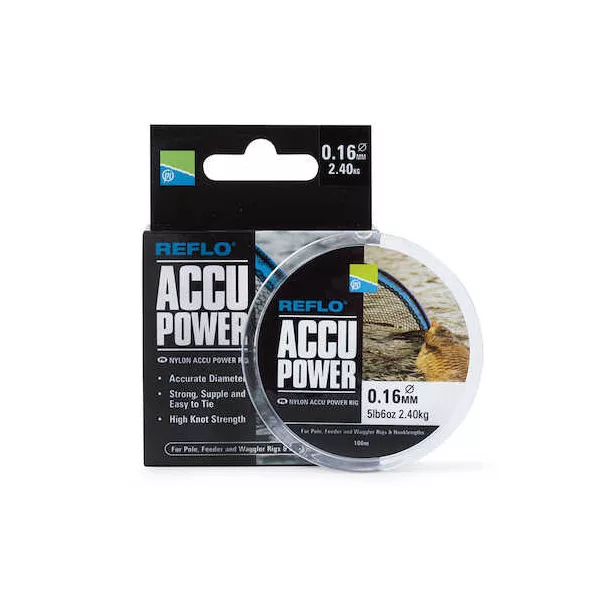 Preston Accu Power Rig Mono Fir monofilament pentru forfac 0,09mm 100m