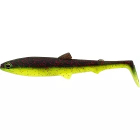   WESTIN BullTeez Shadtail 9,5cm 7g Black/Chartreuse Cutie cu Naluci din plastic