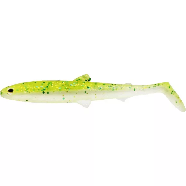 WESTIN BullTeez Shadtail 9,5cm 7g Chartreuse Scânteietor 2 buc momeală artificială din plastic