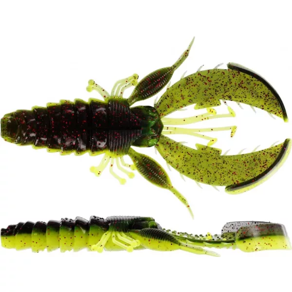 WESTIN CreCraw Creaturebait 14cm 32g Negru/Chartreuse 2 buc. Nalucă din plastic