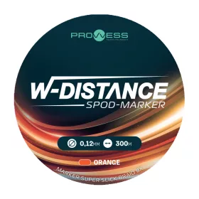   Prowess W-Distance Spod-Marker Super Slick Braid X8 Portocaliu 0,16mm 300m Fir principal împletit