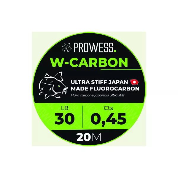 Prowess W-CARBON 0,30mm Fir Fluorocarbon / Fir de înaintare pentru crap (Boilies)