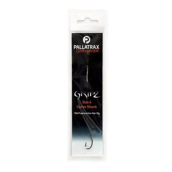 Pallatrax Gripz Curve Shank Hair Rigs 6 25lb Steamlink Cârlig Monofil Legat în Prealabil