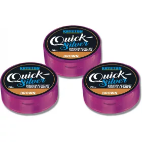   Kriston Quicksilver Shock Leader 35lbs 20m Lider împletit-Maro