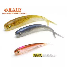   Raid Fish Roller Fish Skin 8,9cm 080 Clear Wakasagi Nalucă moale 7buc