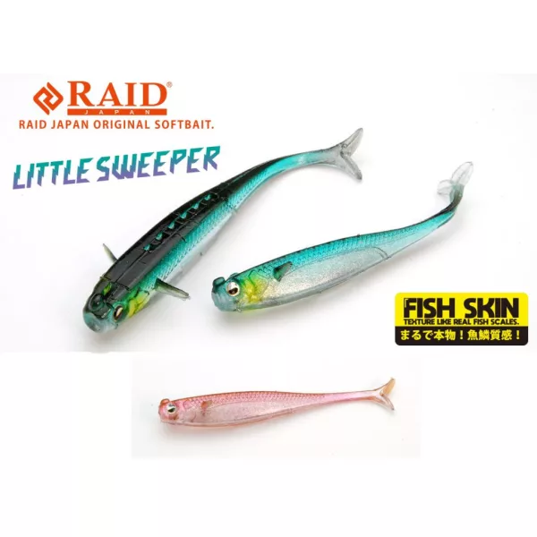 Raid Little Sweeper Fish Skin 7,6cm 080 Clear Wakasagi Gumihal 7db
