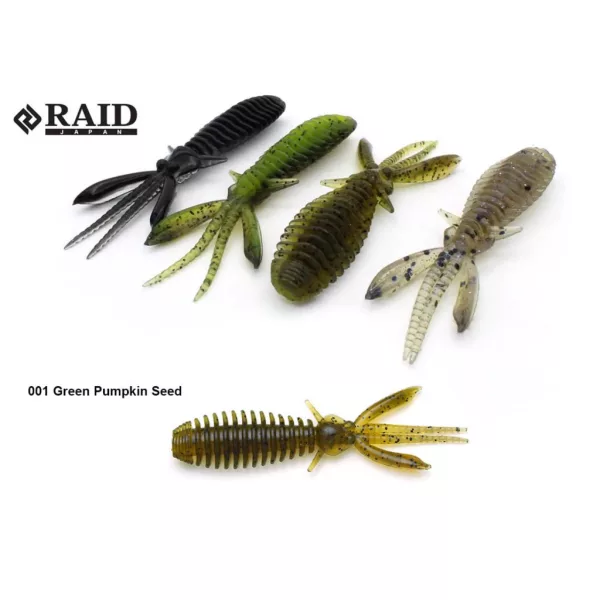 Raid Egubug 6,3cm 001 Green Pumpkin Seed Imitație de Gândac 8buc