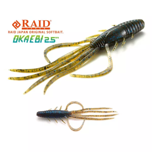 Raid Oka Ebi 6,3cm 020 Dark Cinnamon Blu Flk Nalucă plastic 8buc