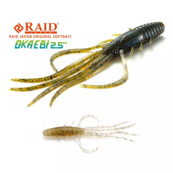 Raid Oka Ebi 6,3cm 046 Blue Sujiebi Nalucă plastic 8buc