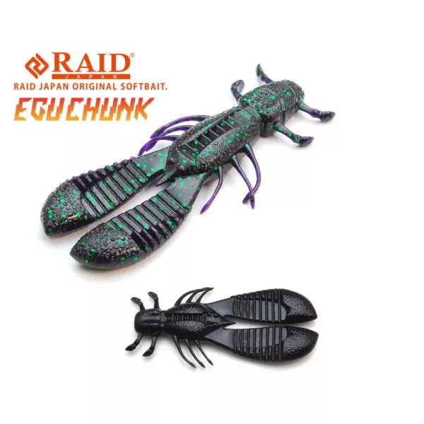 Raid Egu Chunk 8,9cm 068 Black Bogár Imitație 6buc
