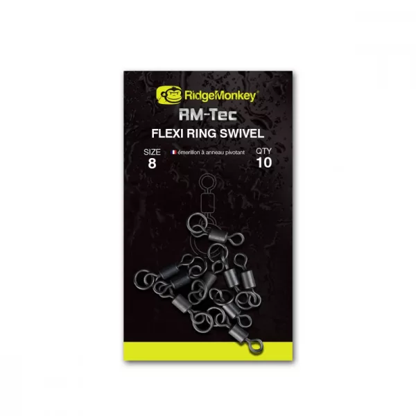 Ridgemonkey Rm-Tec Flexi Ring Swivel Size8 Vârtelniță cu Inel 10Db