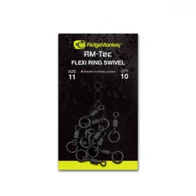   Ridgemonkey Rm_Tec Flexi Ring Swivel Mărime11 Vârtej cu inel 10 buc
