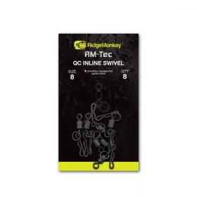   Ridgemonkey Rm-Tec Quick Change Inline Swivel Mărimea8 Vârtlej cu agrafă rapidă 8buc